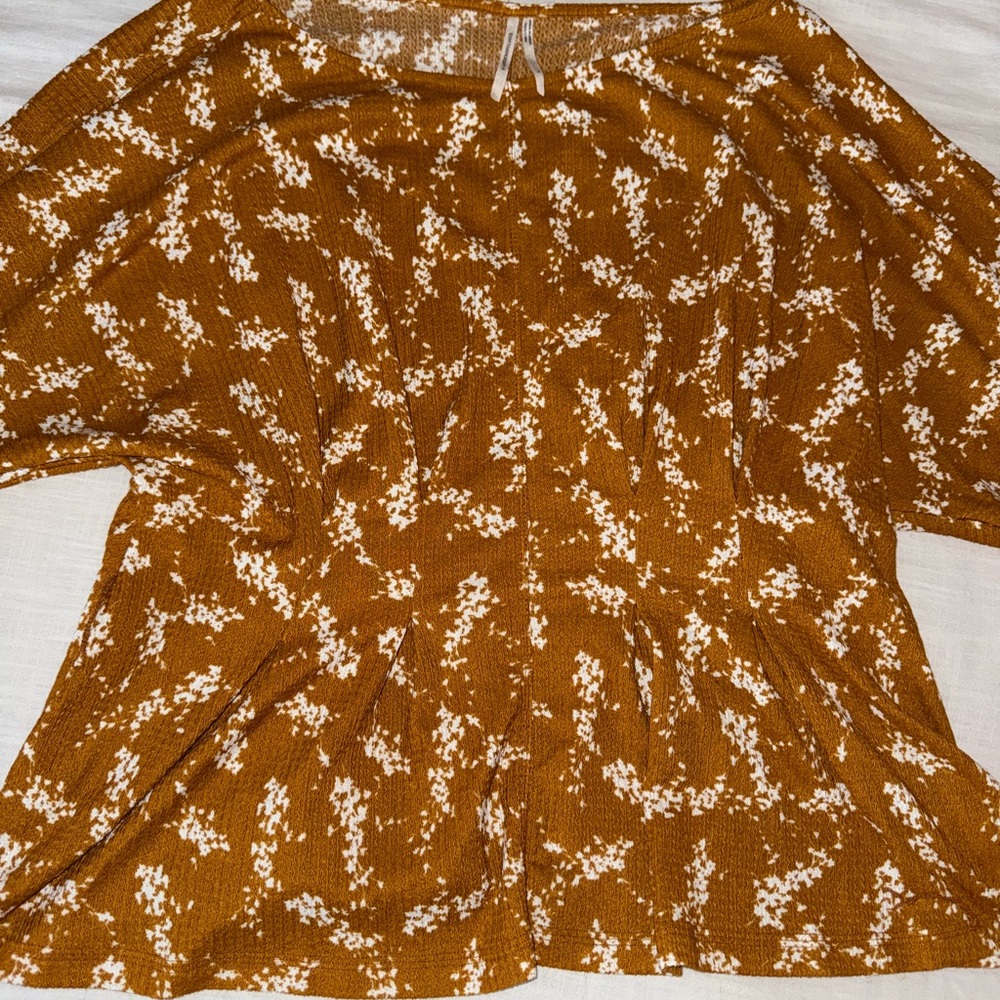 Brown Patterned Women's Top